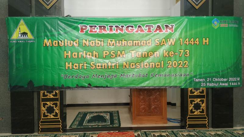 Gallery Foto Istigotsah Harlah Ke 73, Maulid Nabi dan Hari Santri Nasional 2022 YPI PSM Tanen