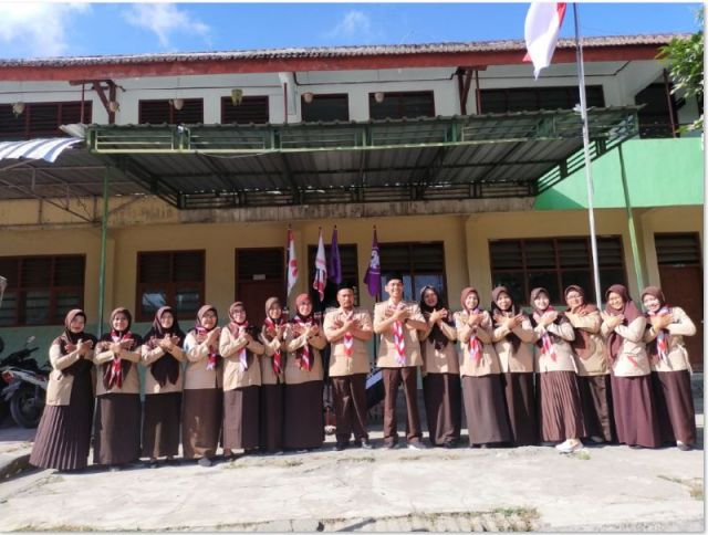 Suasana Peringatan Hari Pramuka MTs PSM Tanen