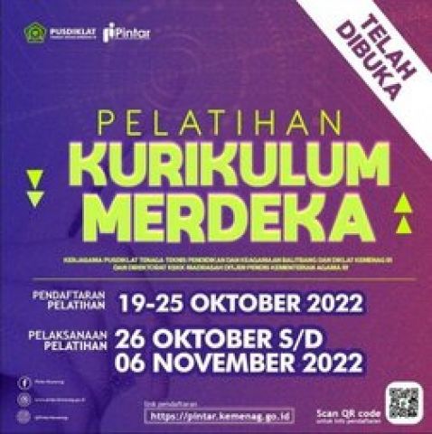 Kemenag Gelar Pelatihan Kurikulum Merdeka, Pendaftaran sampai 25 Oktober 2022