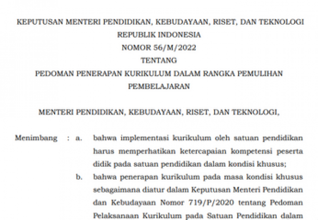 Implementasi Kurikulum Merdeka untuk Madrasah versi 1