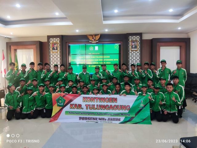 Mohon Doa Restu. Siswa MTs PSM Tanen Berjuang di Porseni Provinsi Jawa Timur 2023