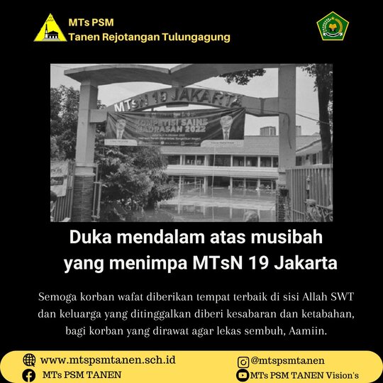 Duka di MTsN 19 Jakarta, 3 Siswa Meninggal Dunia tertimpa Tembok